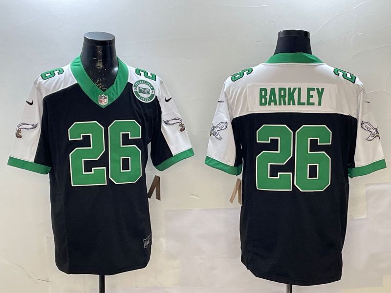 Men 2026 Philadelphia Eagles #26 Barkley black 3th generations Nike Limited NFL Jersey style 0058->philadelphia phillies->MLB Jersey